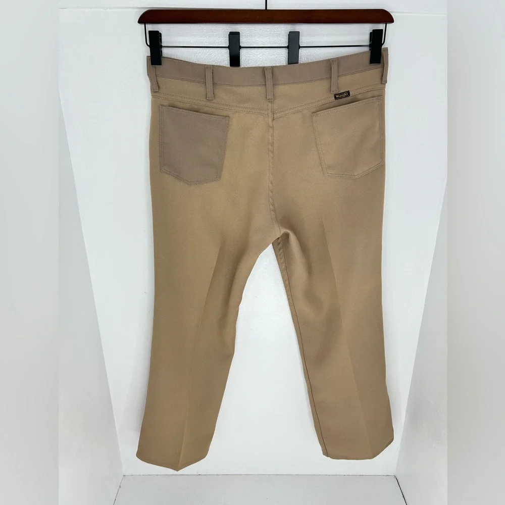 Wrangler Vintage 90's Tan Polyester Pants Size 39x29 (Tag 40x29) USA Made‎ 82TN